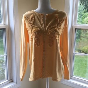 Yellow Sweater With Embellishments